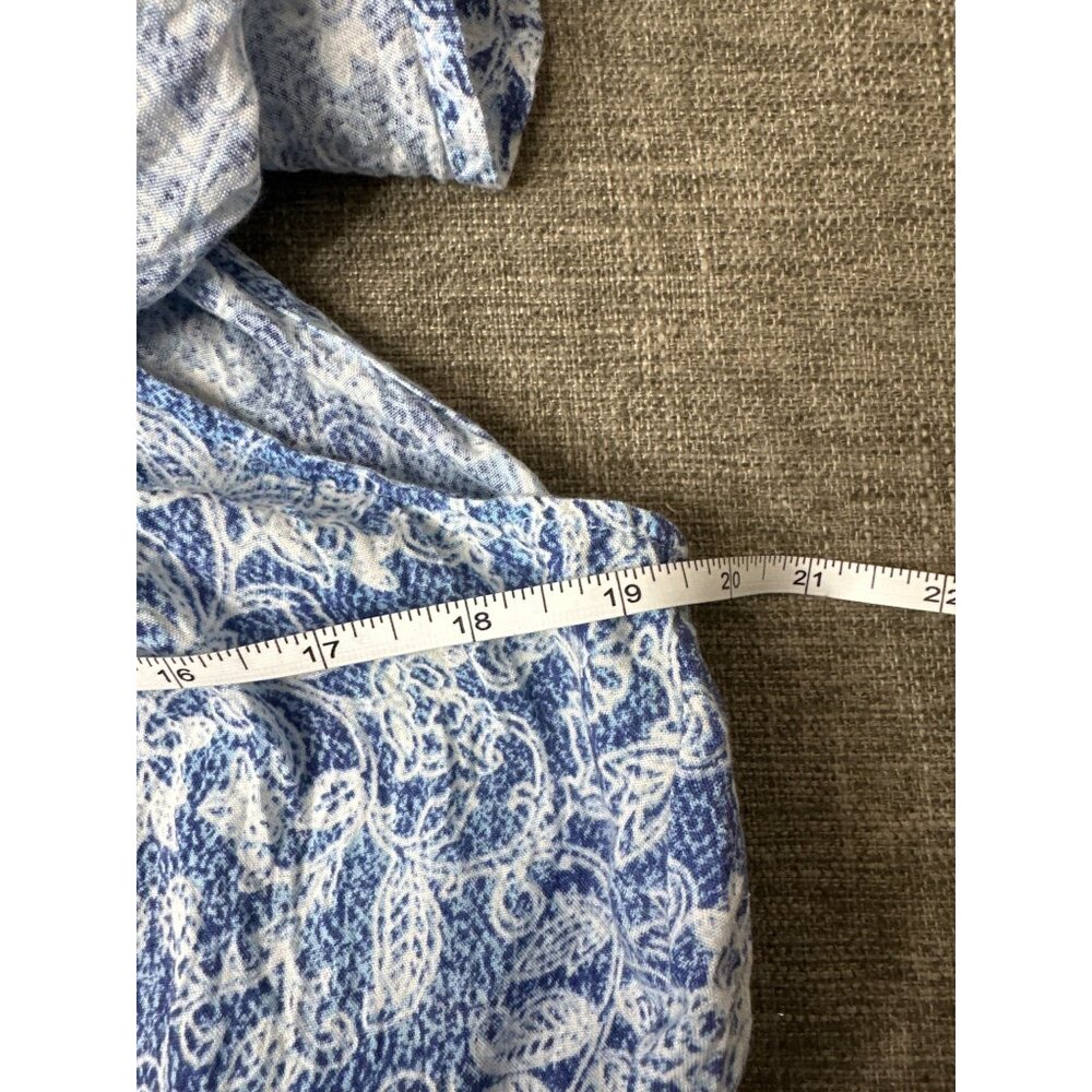 Claudia Richard Blue & White Floral Off-Shoulder Blouse Medium - Picture 7 of 8